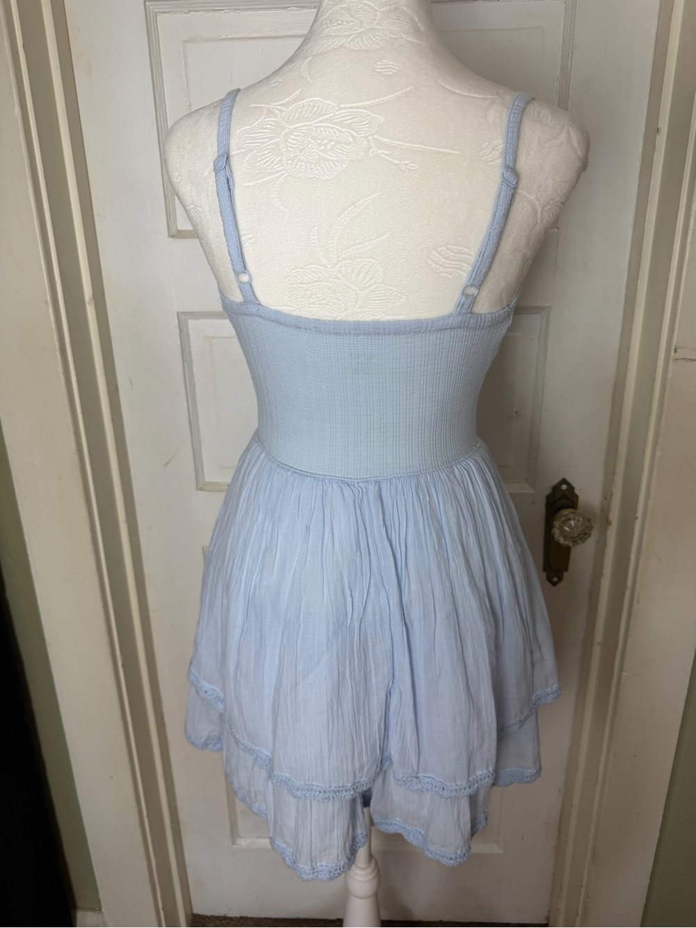 Aerie Tiered Ruffle Mini Dress Fairycore - Picture 3 of 9
